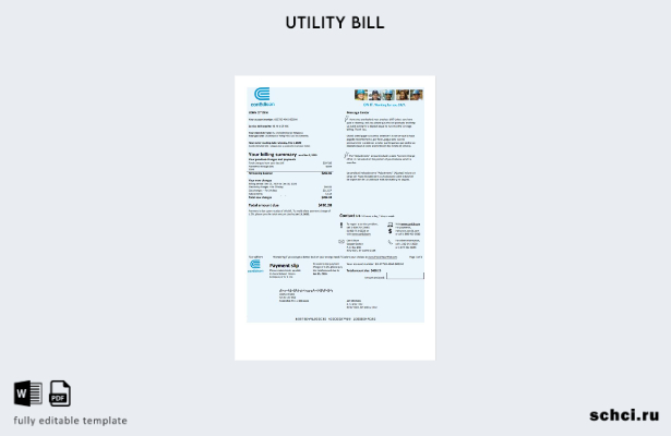 скачать цифровой шаблон счета за электроэнергию Con Edison в США